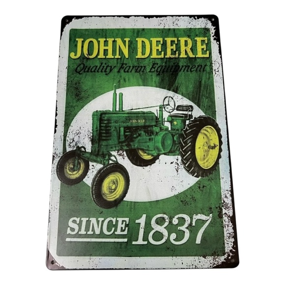 John Deere Tractor Metal Sign - Picture 1 of 2